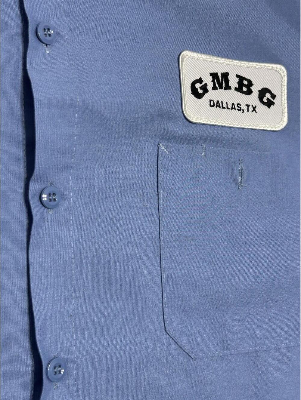 GAS MONKEY BAR n GRILL Dallas TX Work Shirt Blue Mens XXL - Picture 6 of 8